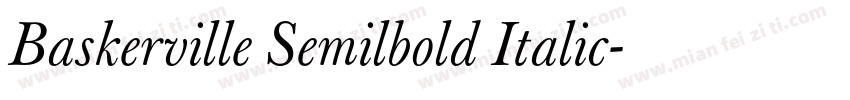 Baskerville Semilbold Italic字体转换
